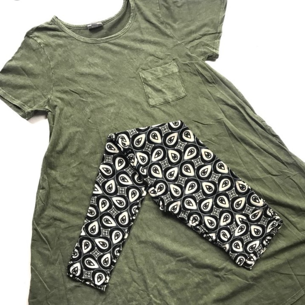 Lularoe Olive Acid Wash Carly